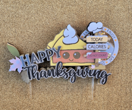 3D Thanksgiving Cake Topper